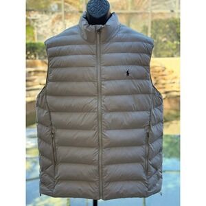 Polo Ralph Lauren Colden Packable Vest Men's XLT Grey NWT $198 Puffer